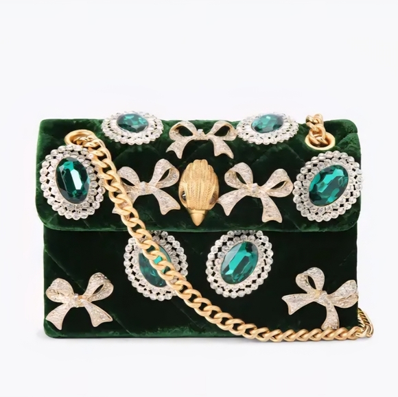 SOLDKurt Geiger Londonmini velvet kensington bag - Picture 2 of 6